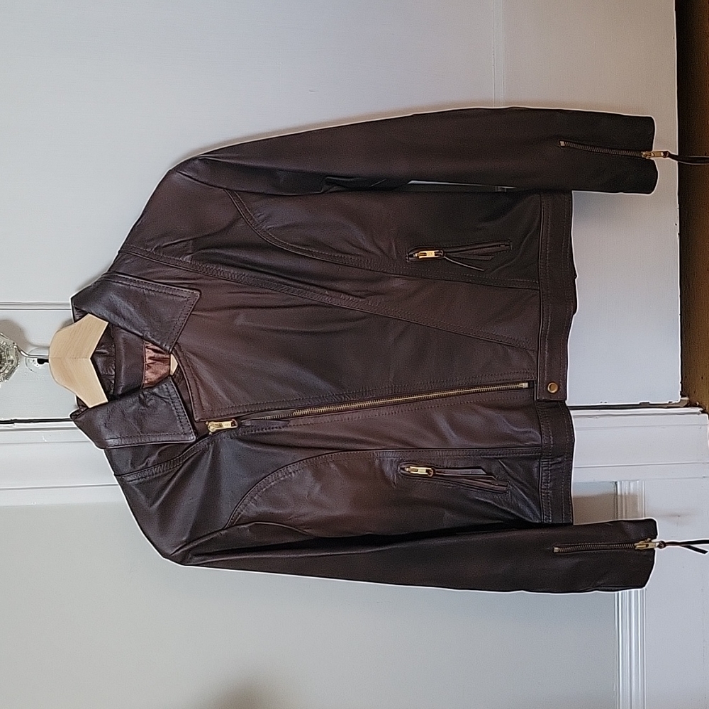 Handmade Brown Leather Jacket